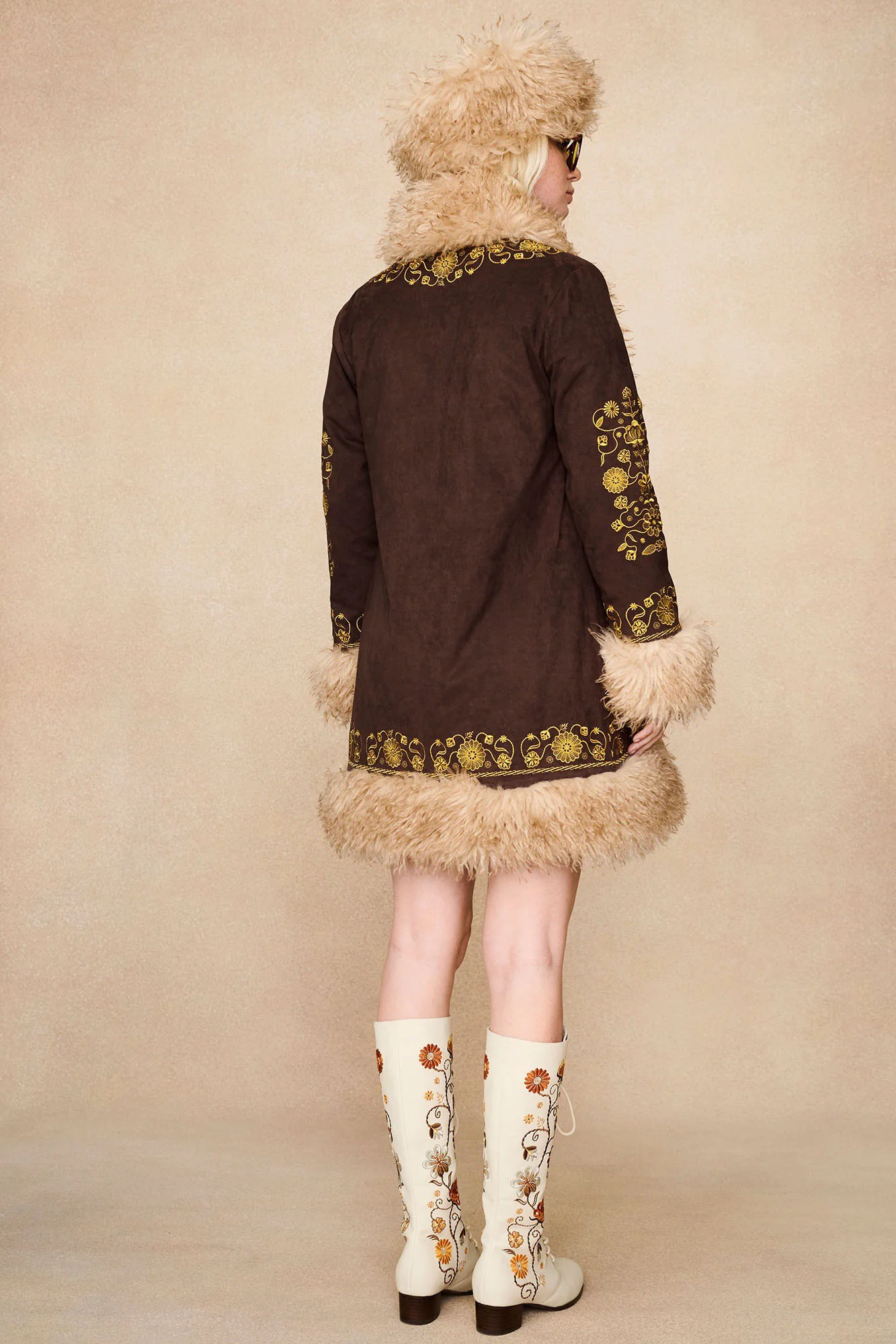 Breaking Hearts Brown Embroidered Penny Lane Coat - Image 12
