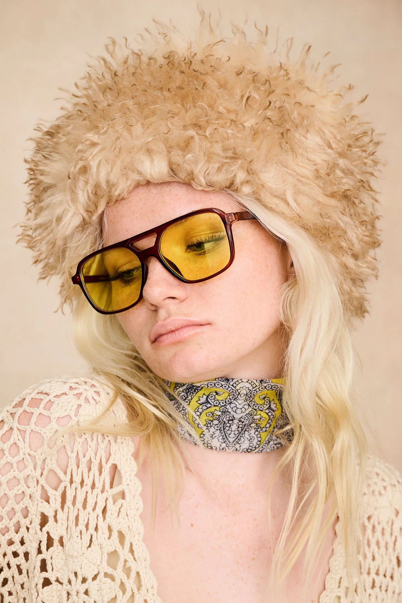 Bianca Brown Faux Fur Hat - Image 3