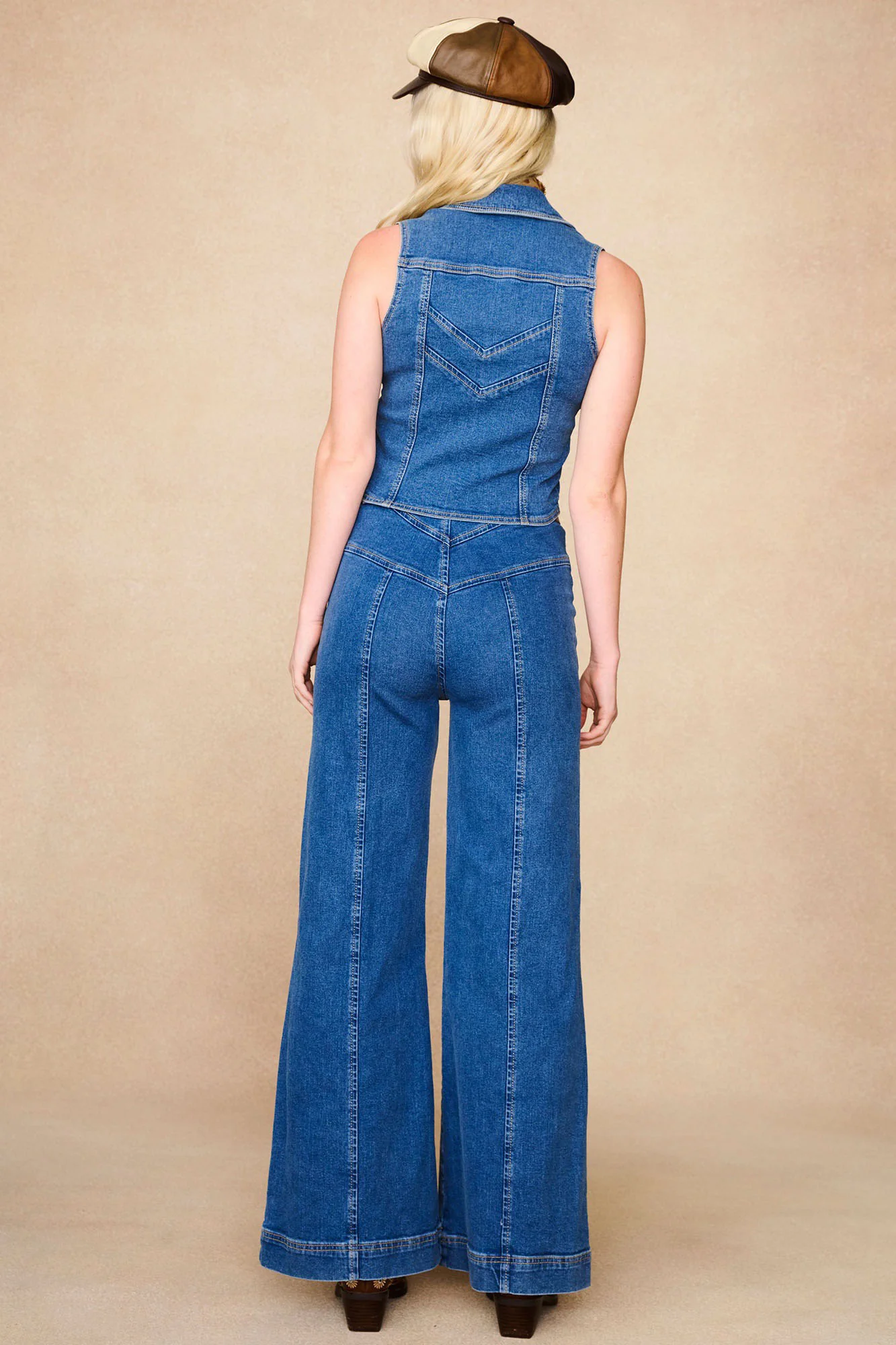 Little Jeanie Chevron Wide Leg Jeans - Image 10