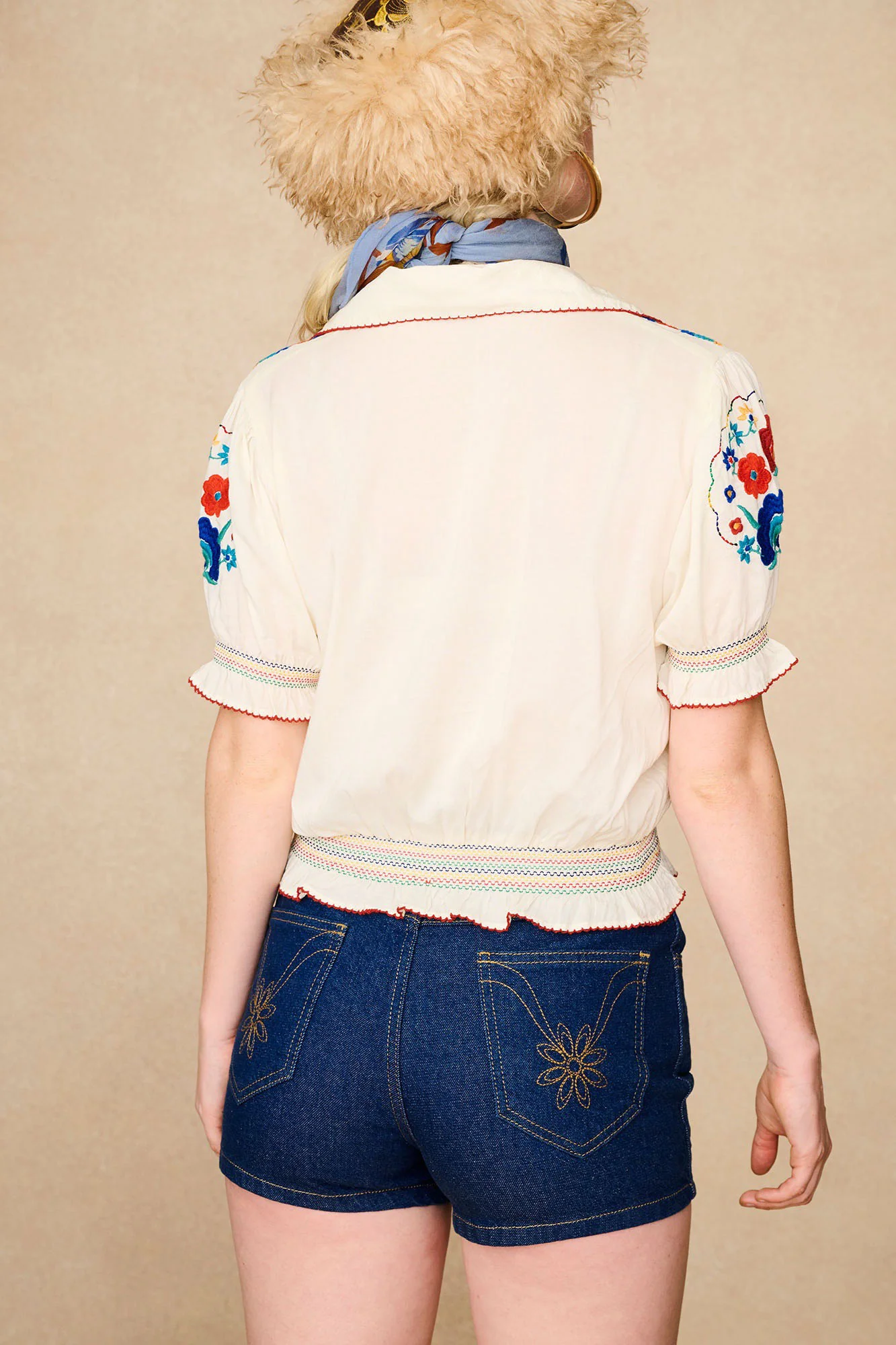 Rosalie Cream Floral Penny Lane Blouse - Image 8